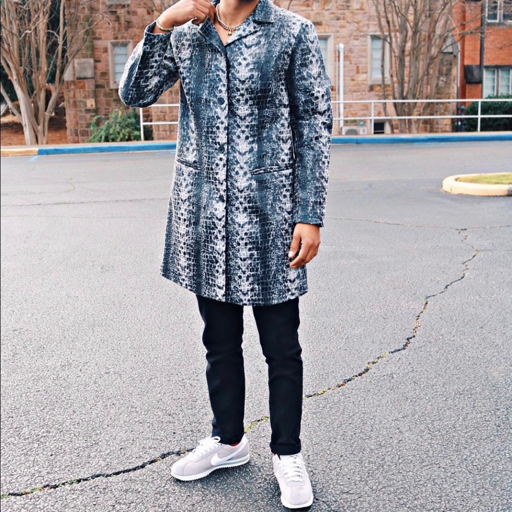 UNISEX Snakeskin Trench Coat